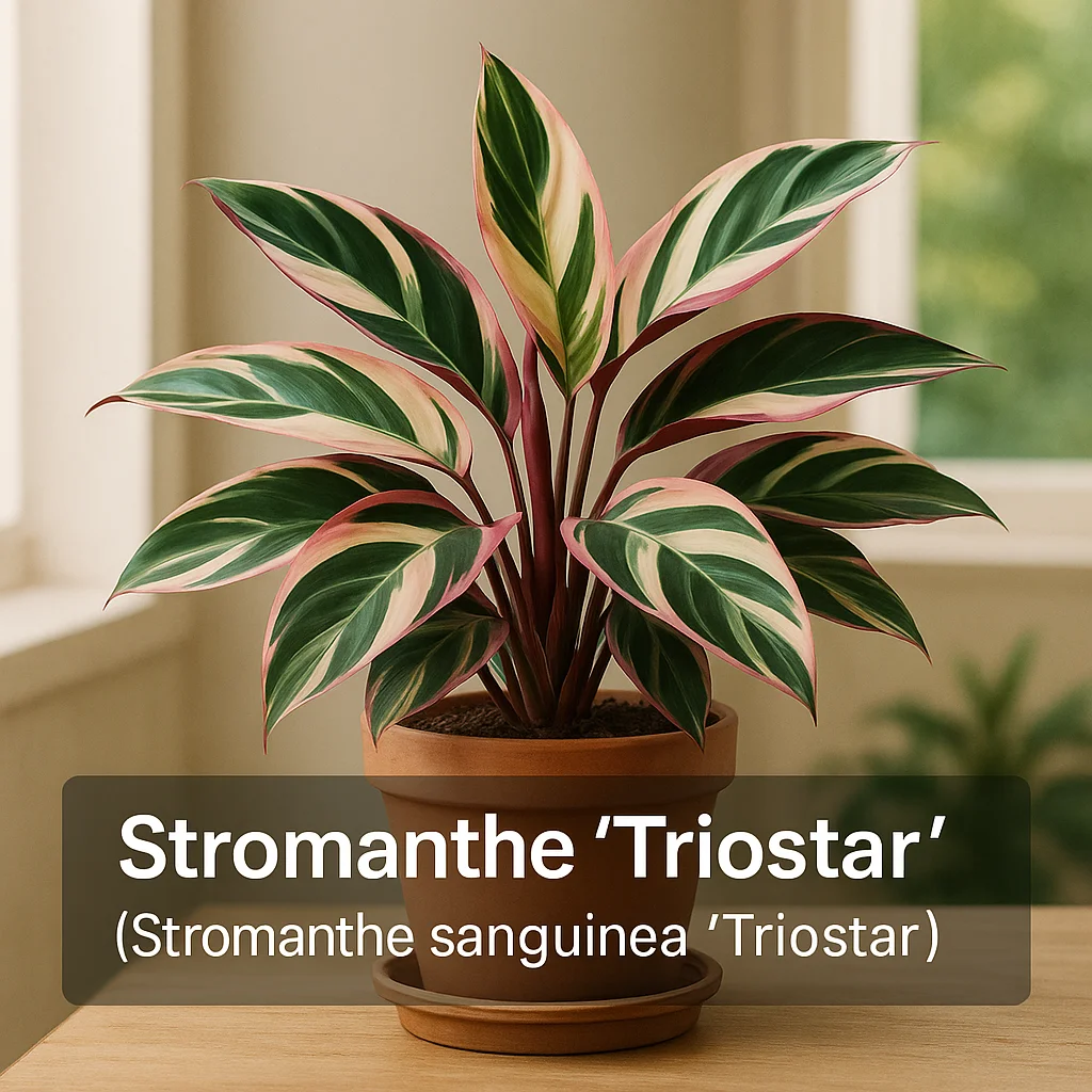 Stromanthe ‘Triostar’ (Stromanthe sanguinea ‘Triostar’)