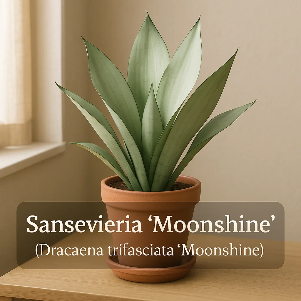 Sansevieria ‘Moonshine’ (Dracaena trifasciata ‘Moonshine’)